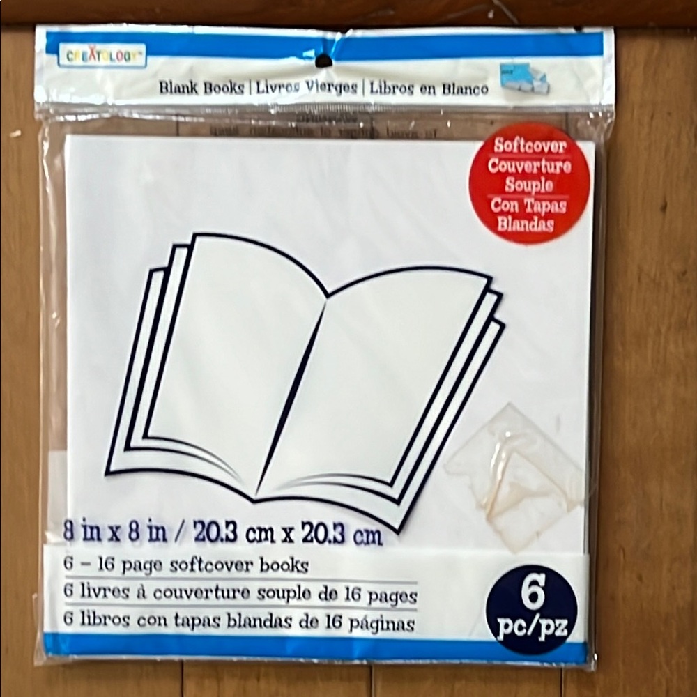 Creatology Blank Softcover Books 6-Pack – 8"x8", 16 Pages Each, White